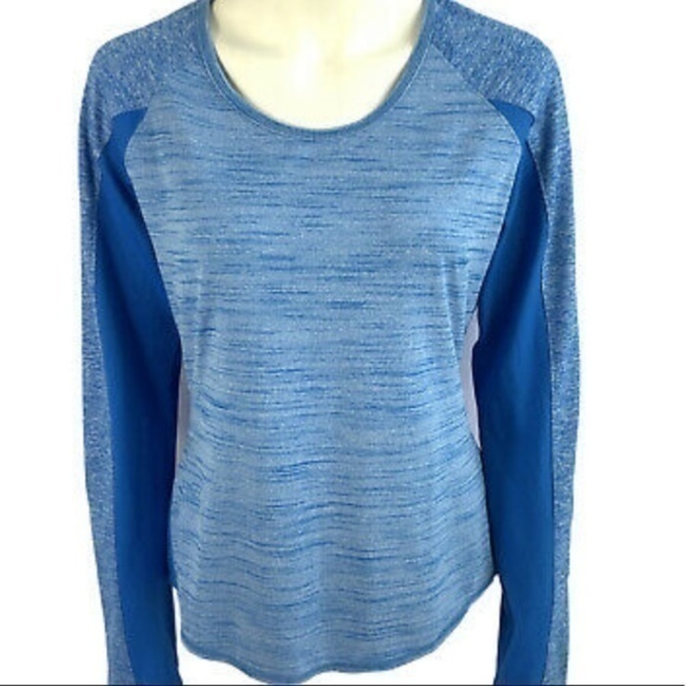 ATHLETA blue long sleeve athletic top